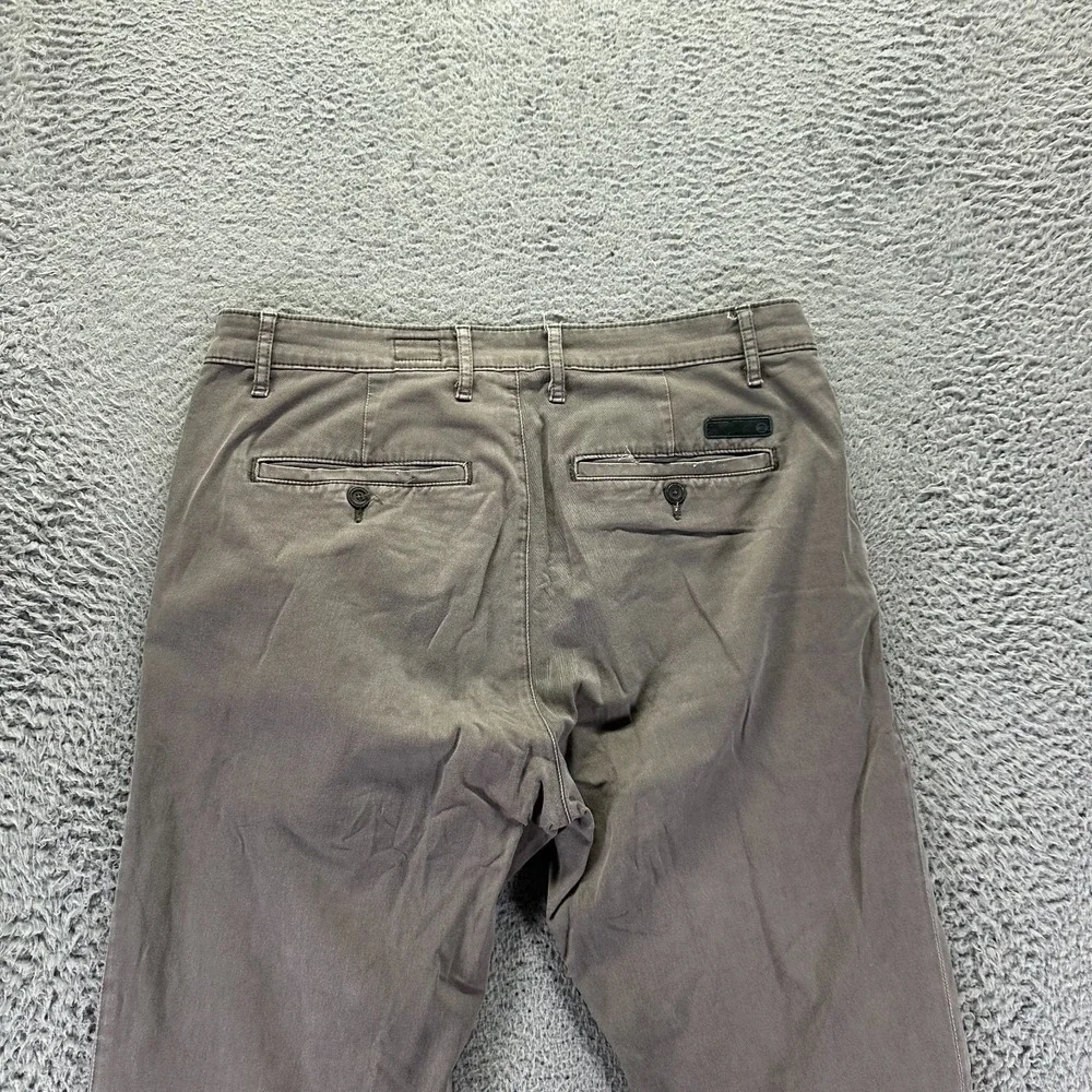 AG Adriano Goldschmied Pant Mens 34x34 Gray Cotton Chino Straight Preppy Career